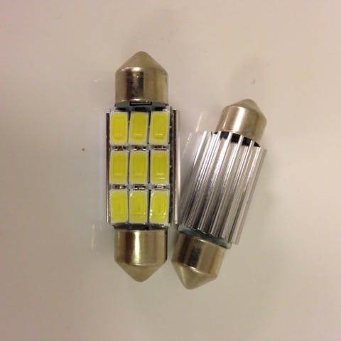 Spollampa 9SMD LED Canbus 36mm Slim