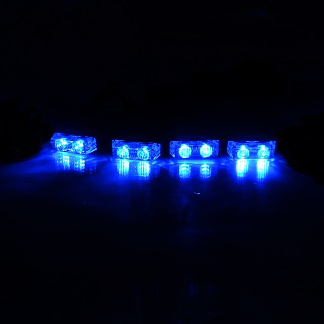 LED Blixtljus Mini Blå 4LED