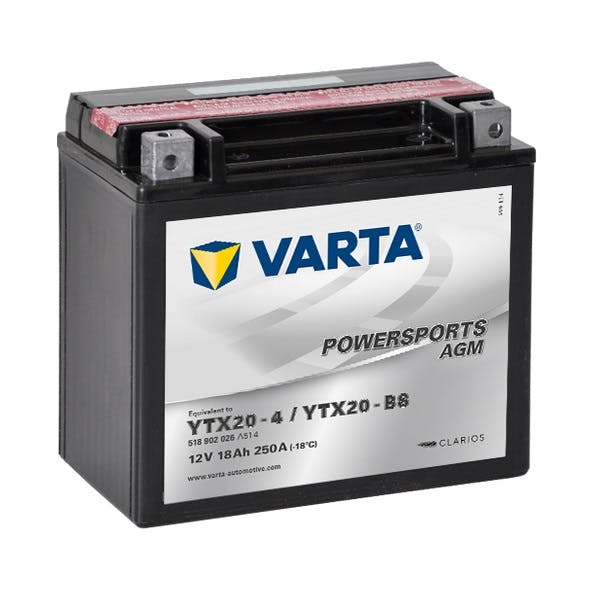 Batteri MC AGM 12V 18Ah, 250CCA Varta