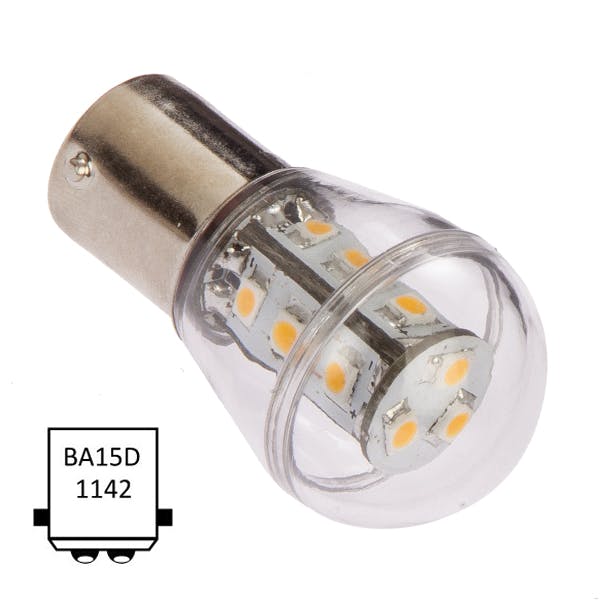 LED Ba15D 1.6W varmvit